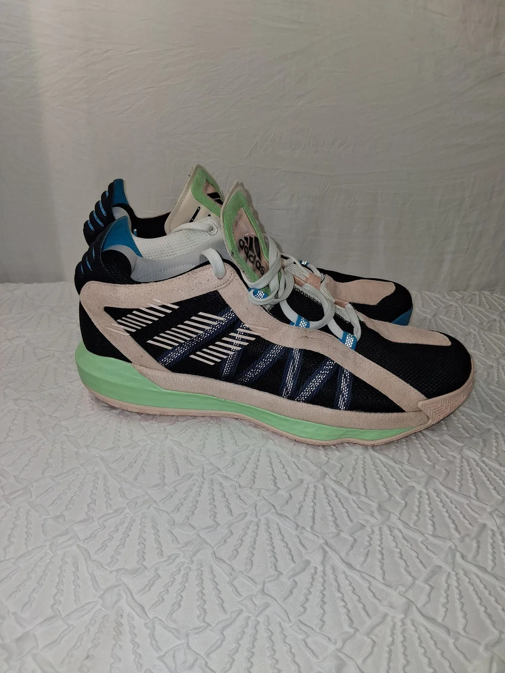 adidas Cream, Mint Green & Blush Athletic Shoes Size 14
